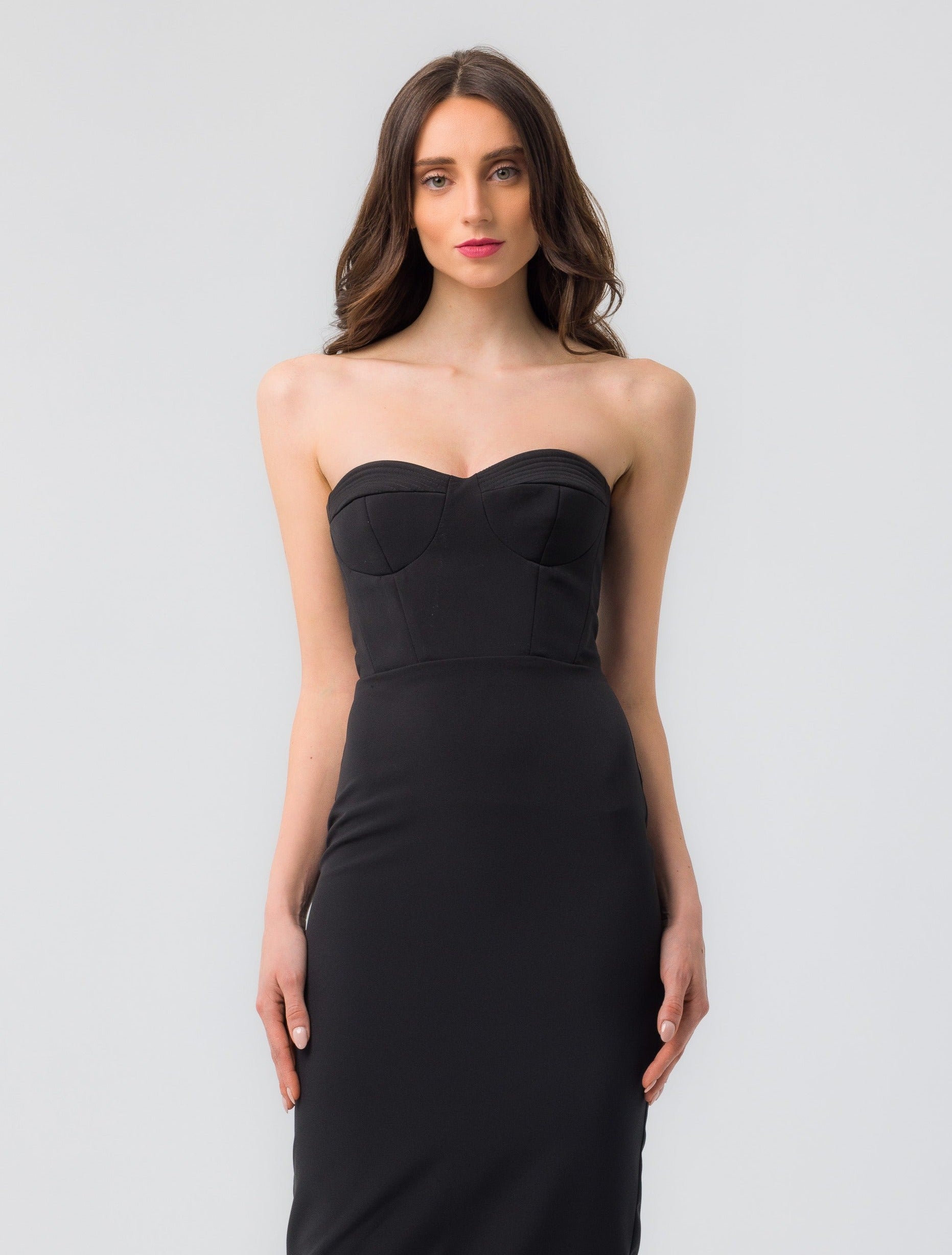 rochie cu corset neagra