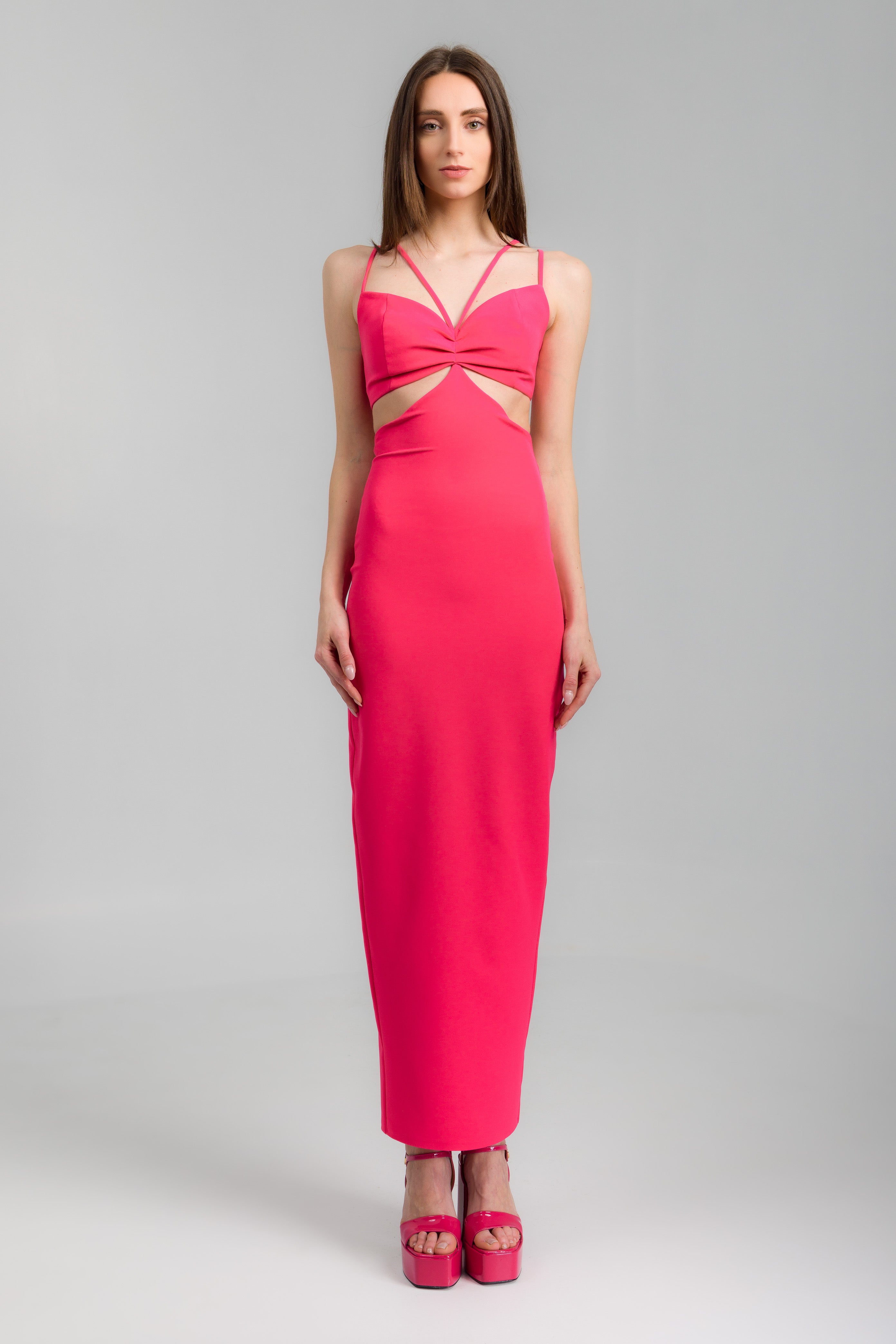 rochie eleganta deosebita roz