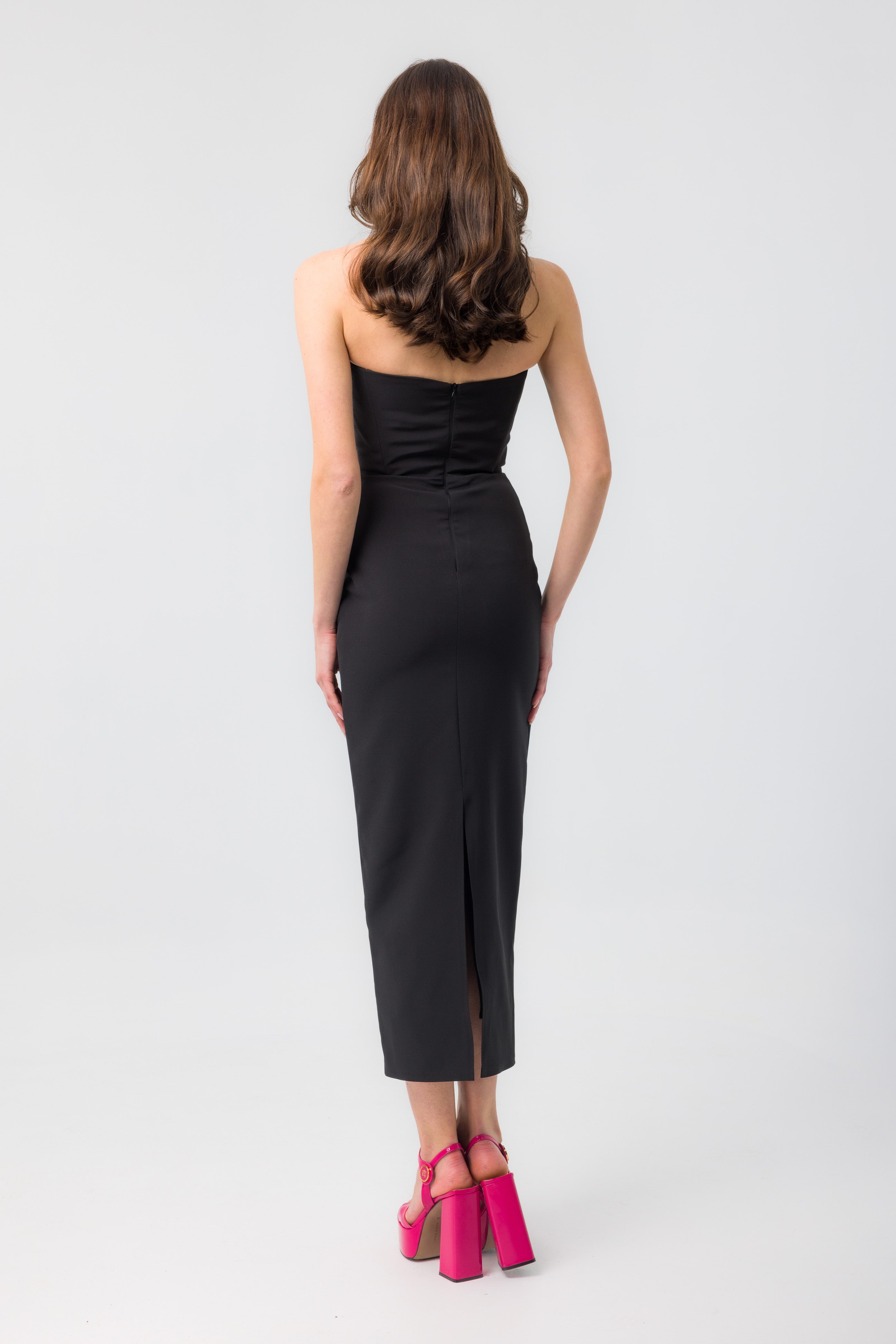 rochie cu corset neagra 